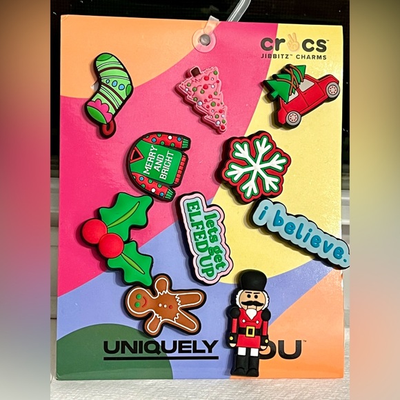 NWT Christmas Crocs Jibbitz Charms 10 Pieces - Picture 1 of 5